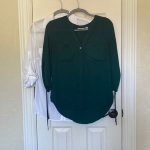 Set of two New York and Co Medium formal blouses